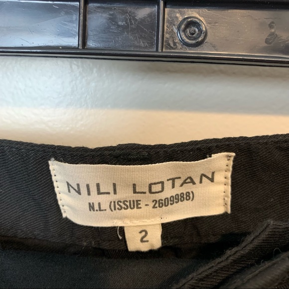 NEW NILI LOTAN Lace Up Avery Pant in Jet Black - Size 2 - Picture 5 of 12